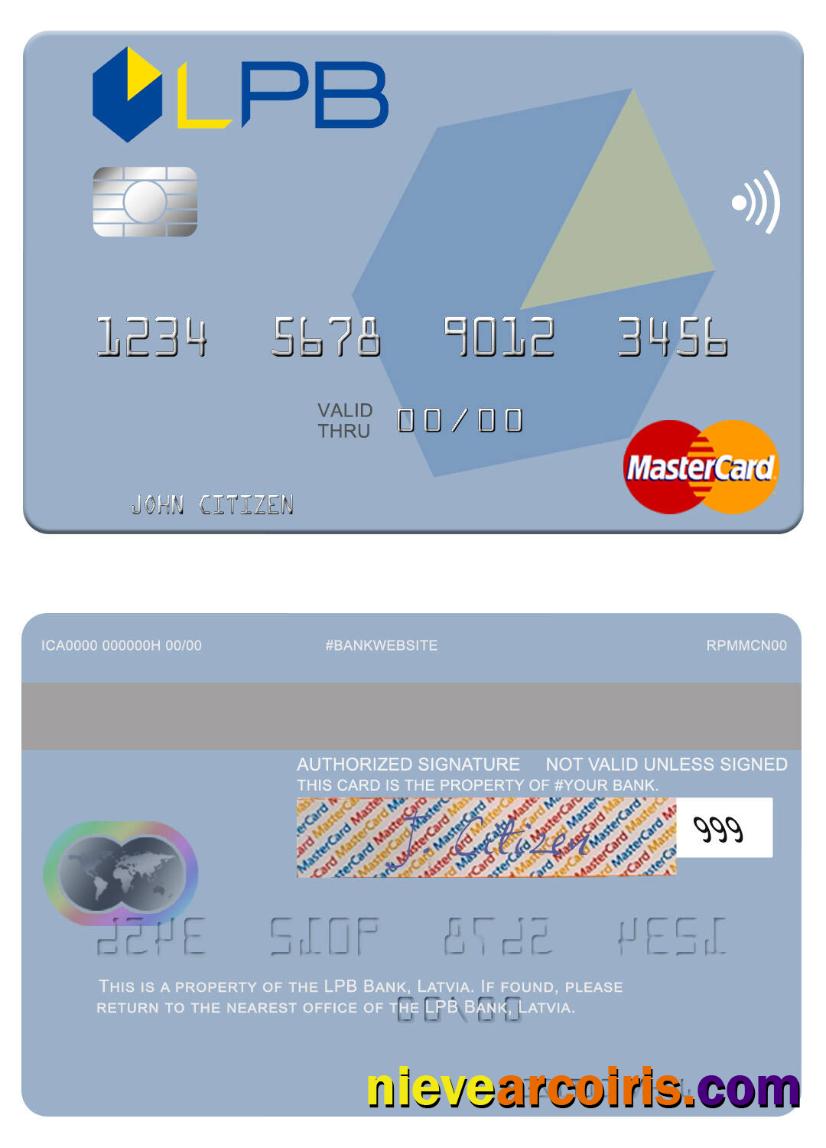 Latvia LPB Bank mastercard